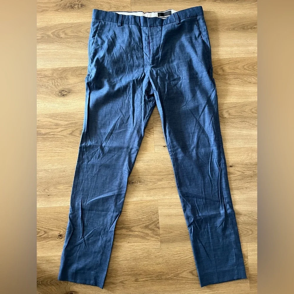 H&M Men’s Slim Fit Dress Pants - Navy Blue, Size 36R- USED - Picture 1 of 10